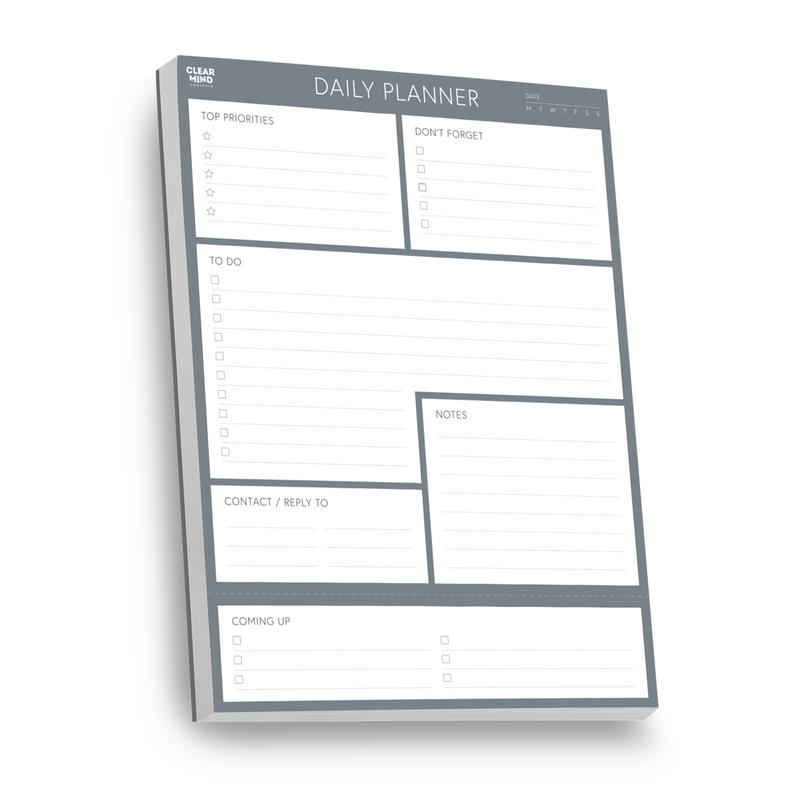 Daily Planner Desk Pad by Clear Mind Concepts – A4 Size 1