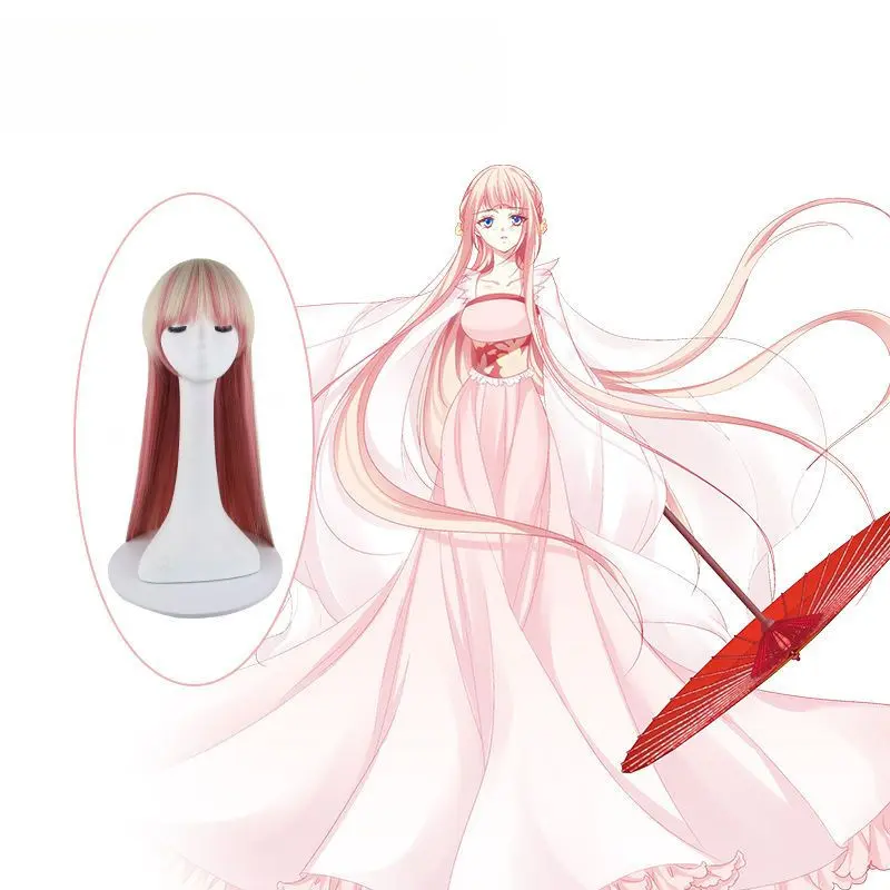 The Temptation of the Cat Demon - Su Qinghan Cosplay Wig Pink long straight hair Simulated Scalp Heat Resistant Synthetic Hair Party Halloween Anime Wig
