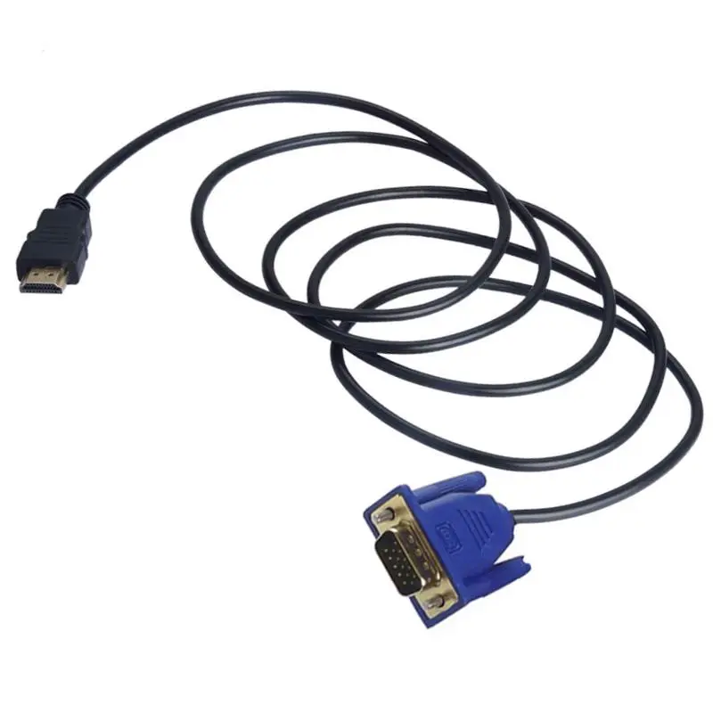 Cáp kết nối HDMI sang VGA, chiều dài 1,8 M, thích hợp cho tất cả các thiết bị đầu ra màn hình HDMI và VGA, Z5J3 6
