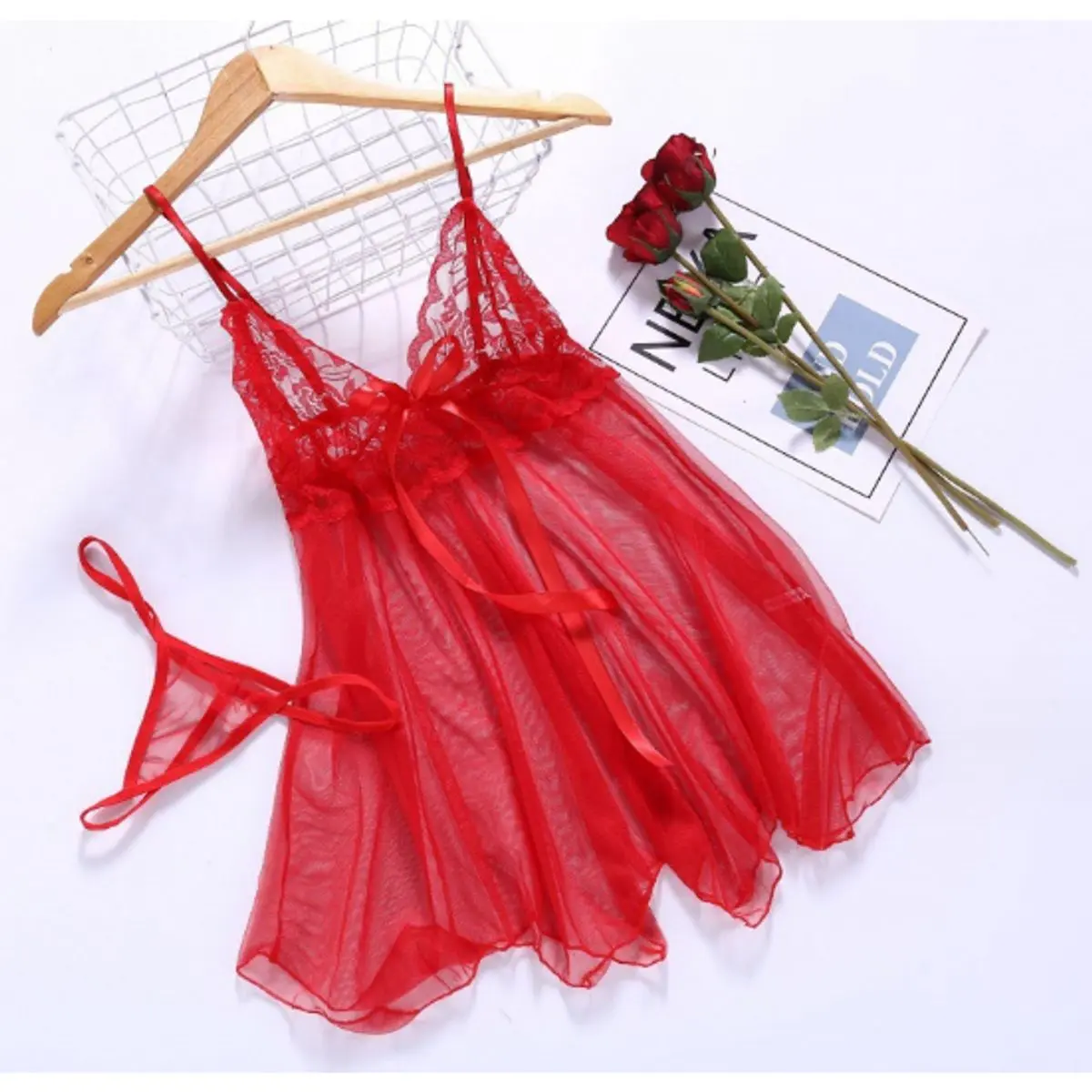 Váy ngủ ren nữ  mỏng manh bigsize KM001