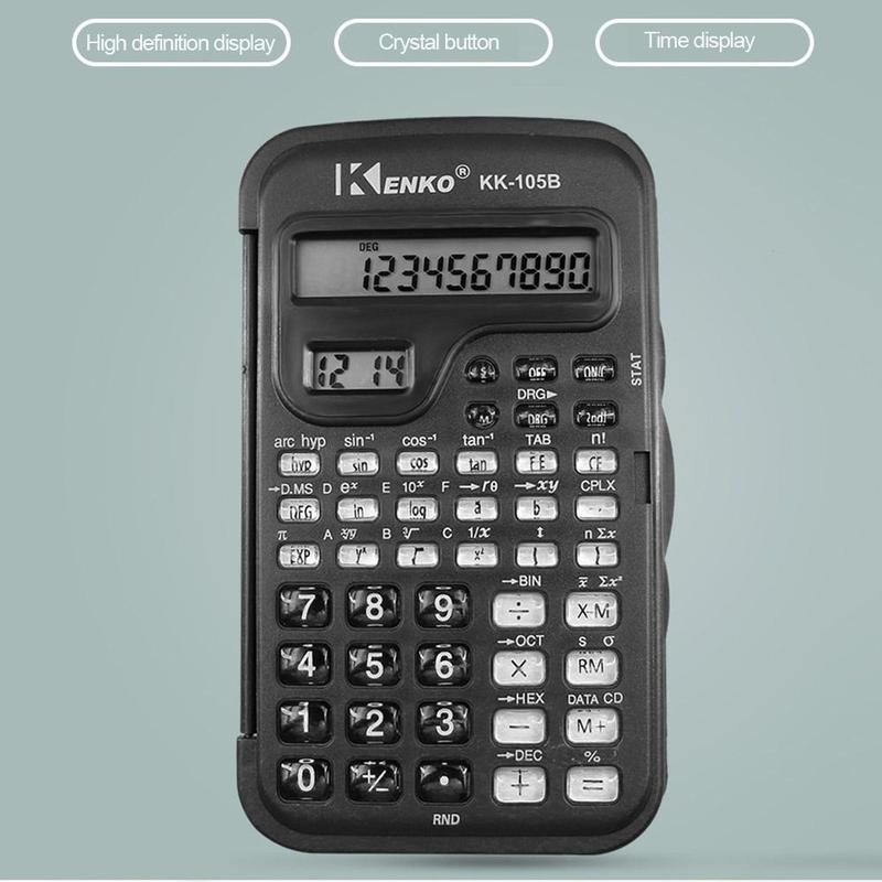 Product Introduction of Mini Portable Math Calculator Science Function Calculator With Time Display For Office Accounting School Students 7