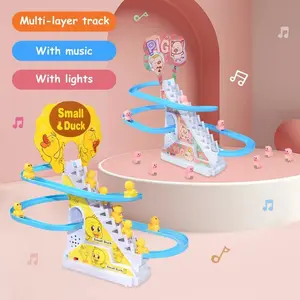 REDFIRE TOYS MAINAN ANAK SELUNCUR TANGGA BEBEK TRACK RACING SELUNCUR PENGUIN MUSIK LAMPU
