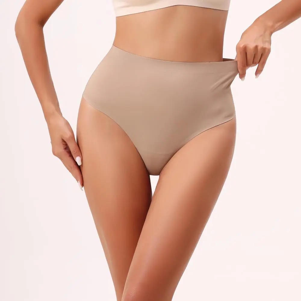 Latest Beauty Panties Traceless Mid Waist Body Shaping T-Back European and American Style Waist-Slimming Bodybuilding Corset Women's plus Size Body Shaping Underwear