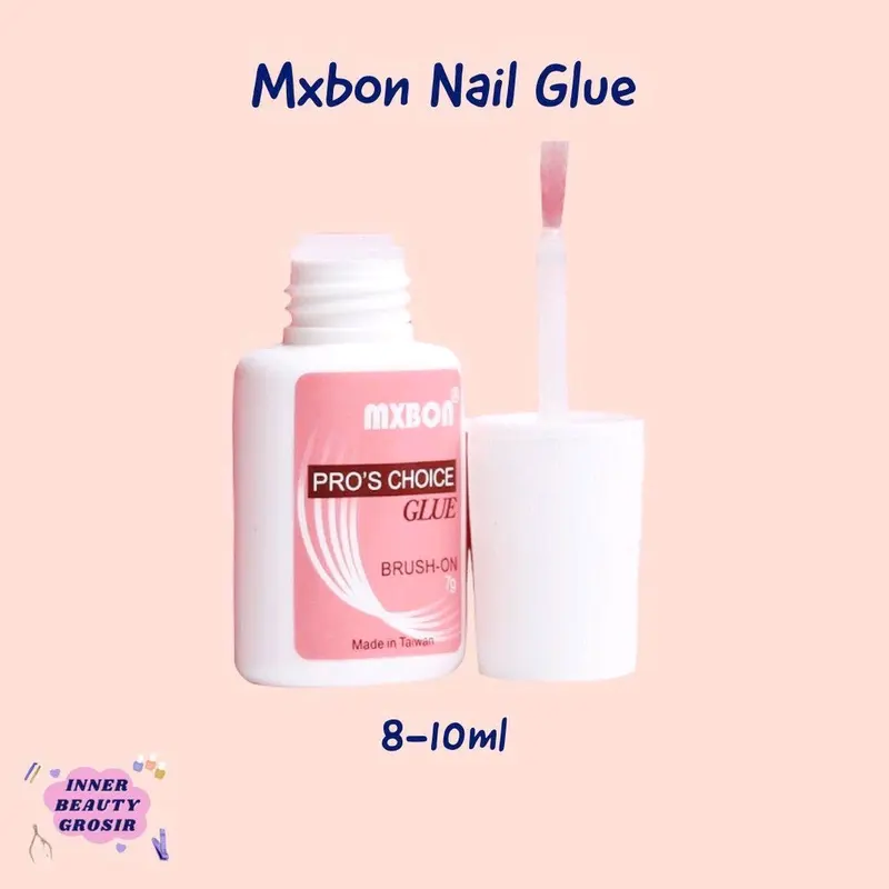 Mxbon Lem Kuku Palsu / Lem Nail Art /Lem Kupal Press On Nail Cair Kuas 1
