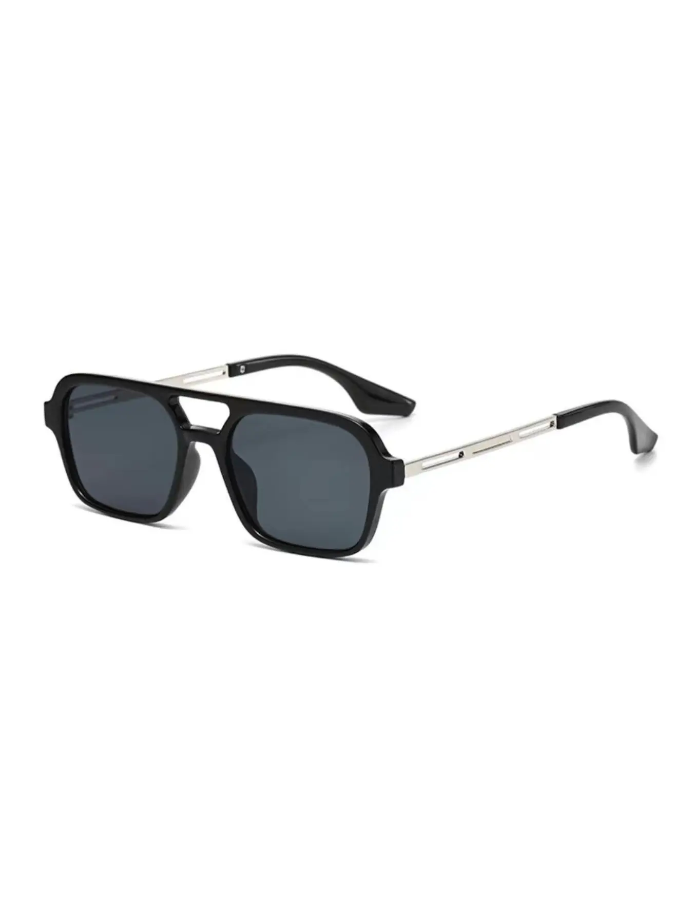 Unisex Sporty Square Frame Sunglasses, Trendy Casual Brow Bar Sunglasses for Travel Use, Fashion Accessories for Outdoor Activities