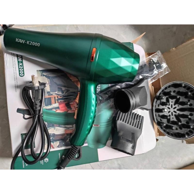 Máy Sấy Tóc KAW K-2000 Sấy 2 Chiều 3 Chế Độ, Công Suất Cao 2200W, Tạo Kiểu Tóc Chuyên Nghiệp, Tặng Kèm Bộ 5 Phụ Kiện Nữ Women 6