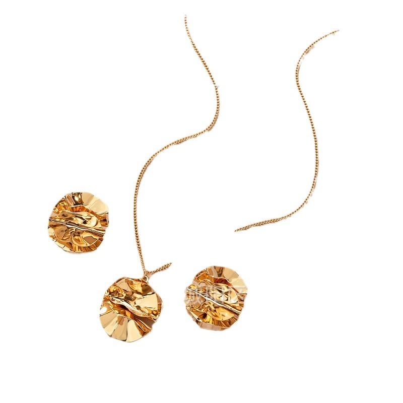 Cross-Border Hot-Selling New Jewelry Set Earrings Necklace Flower Retro Fashion Party Daily Versatile Wear 4
