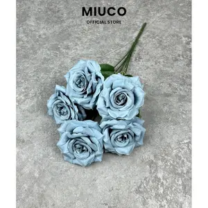 [COD] Miuco - Bouquet bunga K5 ROSE Mawar Artifisial Dekorasi Tanaman