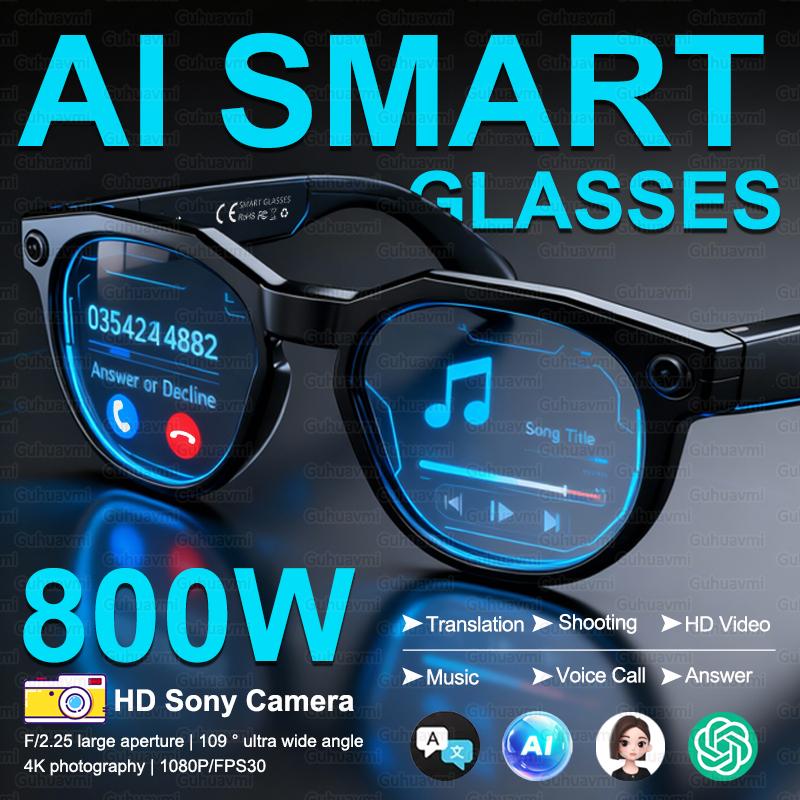 2026 New 4K HD 800W Pixel Dual-Camera Smart Glasses 1080P Video Recording AI Chat WIFI Transmission AI Translation Call Glasses - Image 2