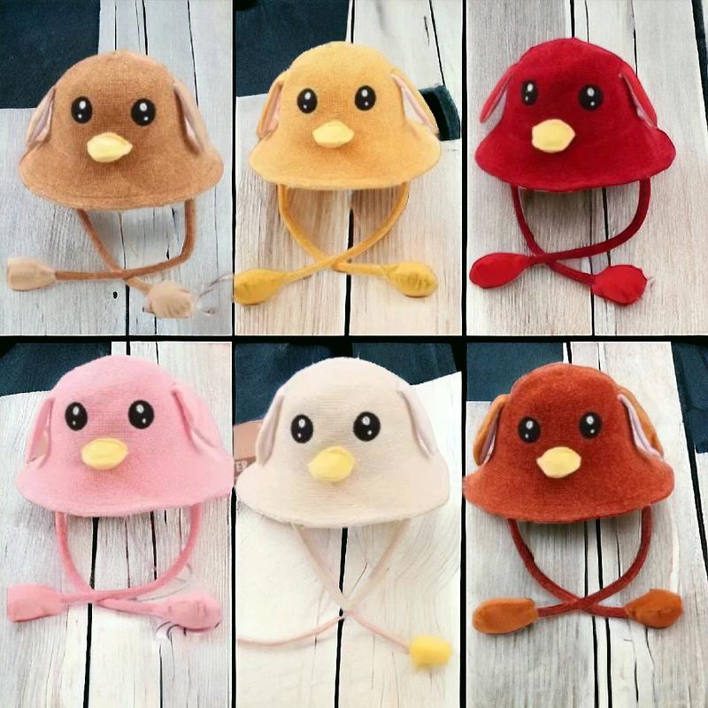 Mũ trẻ em vành bo tai giật bóp kệu đủ màu dễ thương mang êm form len Cotton bé mang đi chơi thoải mái NaHi ngochieu1111 2