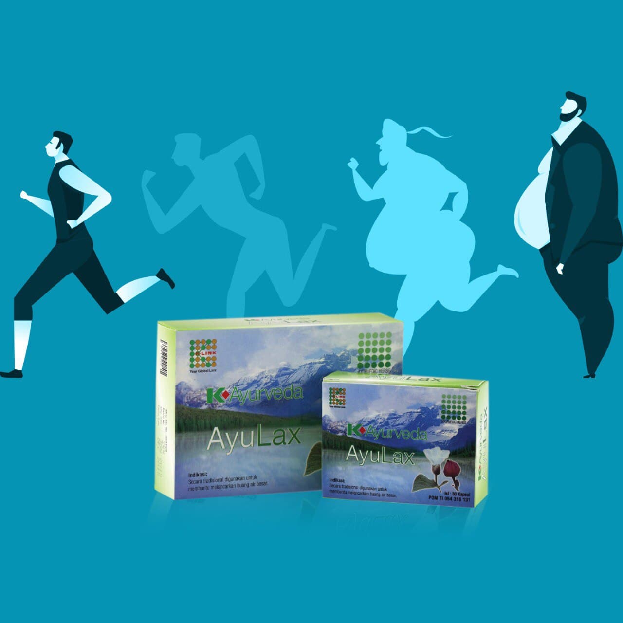 K-Ayurveda AyuLax Original Halal BPOM 1 Box isi 30 Kapsul & 60 Kapsul Ayu Lax Sembelit & Susah BAB Attauri Official Store K Link Official Store