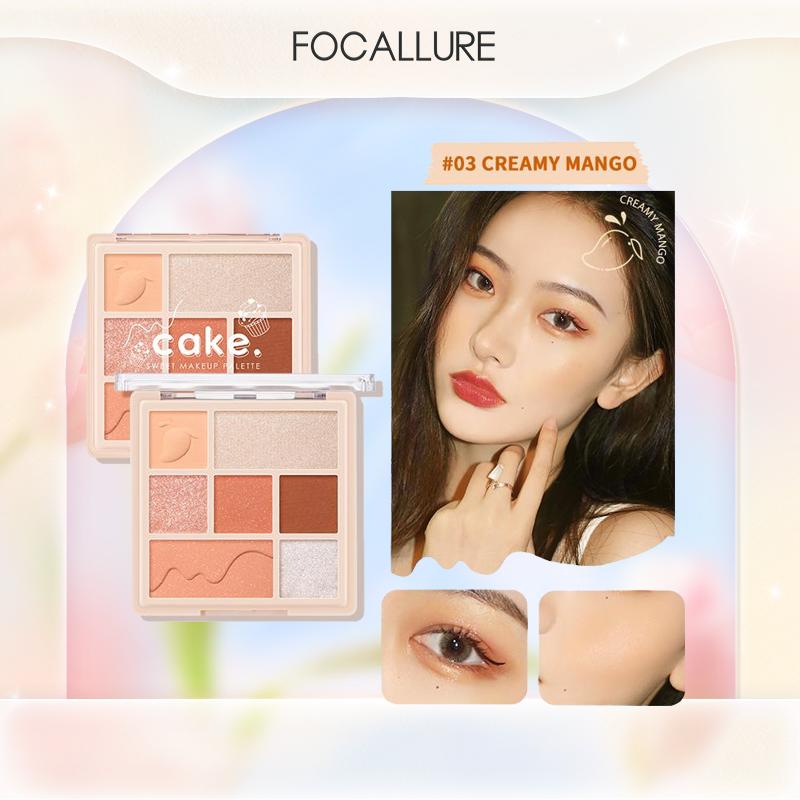 FOCALLURE Bảng phấn mắt 9 màu lung linh Bảng phấn mắt đa năng có độ bóng cao