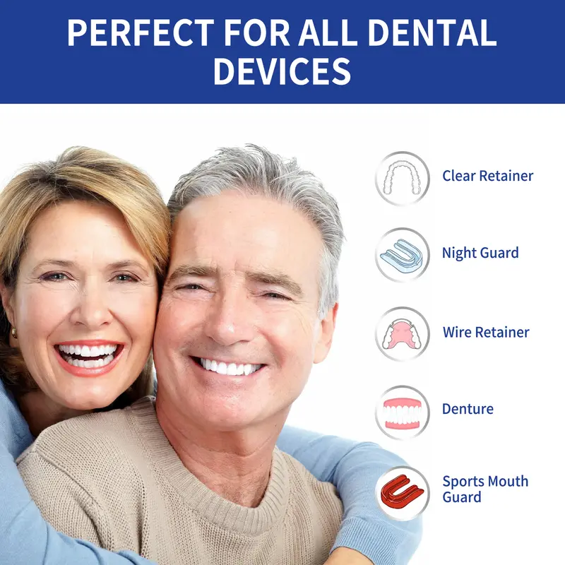 Jaysuing dentures cleaning tablets dazzle white dentures fresh breath oral care cleaning tablets 3