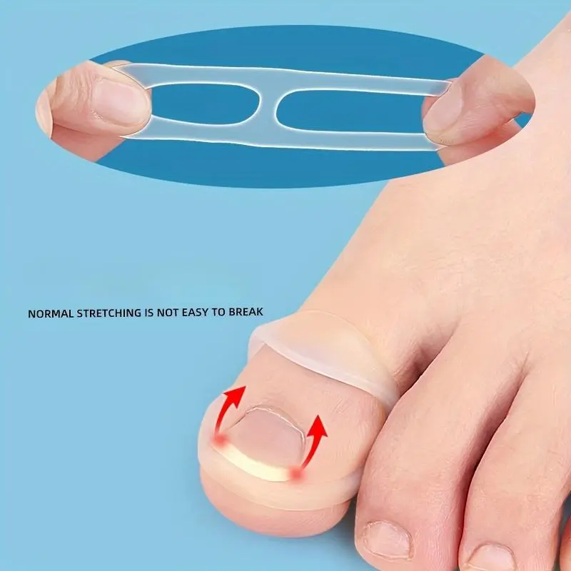 Soft Silicone Nail Groove Corrector, 2 Counts Comfortable Nail Corrector Suitable for All, Manicure & Pedicure Tools for Home & Salon Use 8