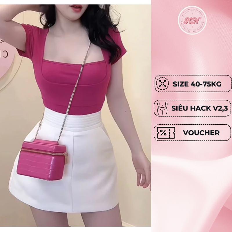 [MÀU TRẮNG] Chân Váy Chữ A Tafta Cạp Cao, Váy Tacta Khoá Kéo Có Lót Quần Bảo Hộ có Bigsize 80KG WOMEN Khuy