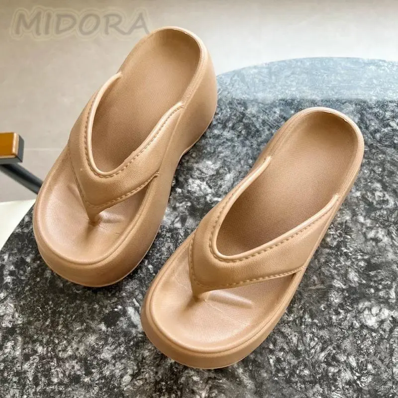 TEFANSY Sandal Wanita Jepit Karet Tinggi KoreaTerbaru Casual Premium Sendal Slop Wanita Dewasa Jelly Cewek Anti Slip Empuk EVA 8