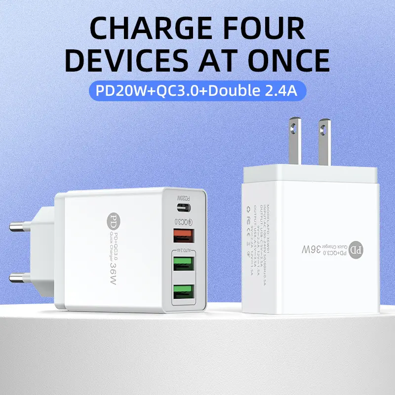 Mobile phone charger European and American standard multi port PD20W charging head iPhone Apple phone charger