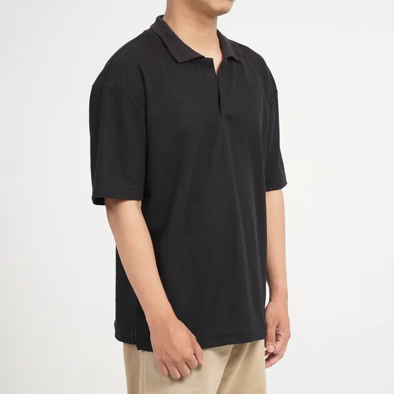 OVERSIZE POLO SHIRT SAMWELLS - BLACK 2