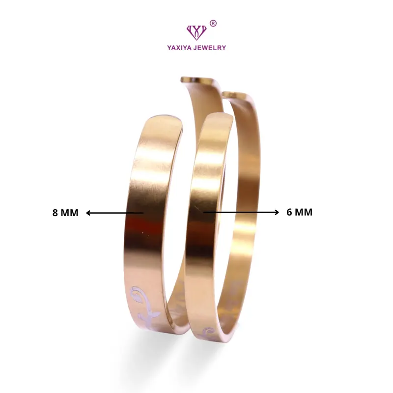 Gelang Custom NAMA TULISAN Laser Perhiasan Titanium GT07 3