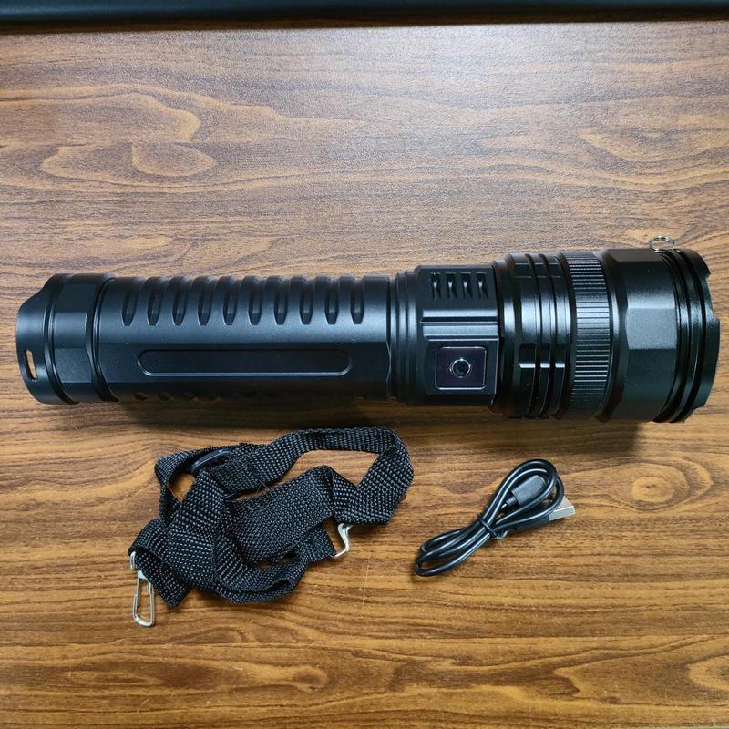 Product Introduction of Rechargeable LED Light, 5 Modes Zoomable Tactical Flashlight, Portable LED Torch Light, Outdoor Flashlight for Camping Hiking, Christmas Gifts 4