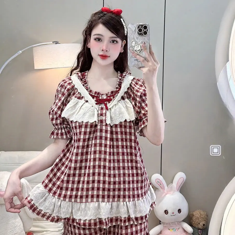 Bộ đũi pizama tiểu thư tay cộc, quần cộc mềm mát, hàng đẹp may kỹ