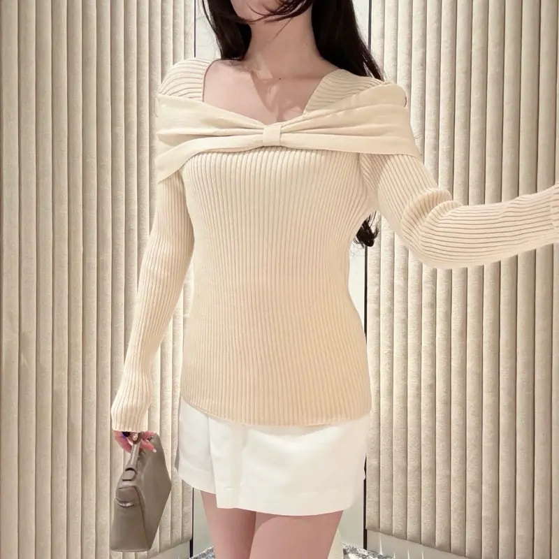 [LUXE.DLABEL] - G61 TOP [ Atasan wanita  Atasan rajut lengan panjang rajut Kaos wanita Vest wanita Atasan Wanita Atasan Halter tank wanita top Croptop Croptee Atasan perempuan 7