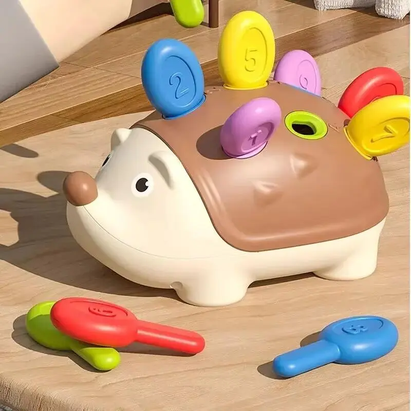 Montessori Baby Hedgehog Concentration Training Eduion Toys Fine Motor Sensory Eduional Toy for Kids Birthday Gifts