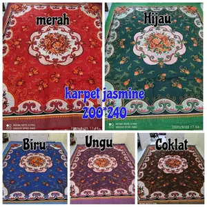Karpet JASMINE / JAGUAR Polyester Tebal Lantai 200x240cm dengan Rumbai
