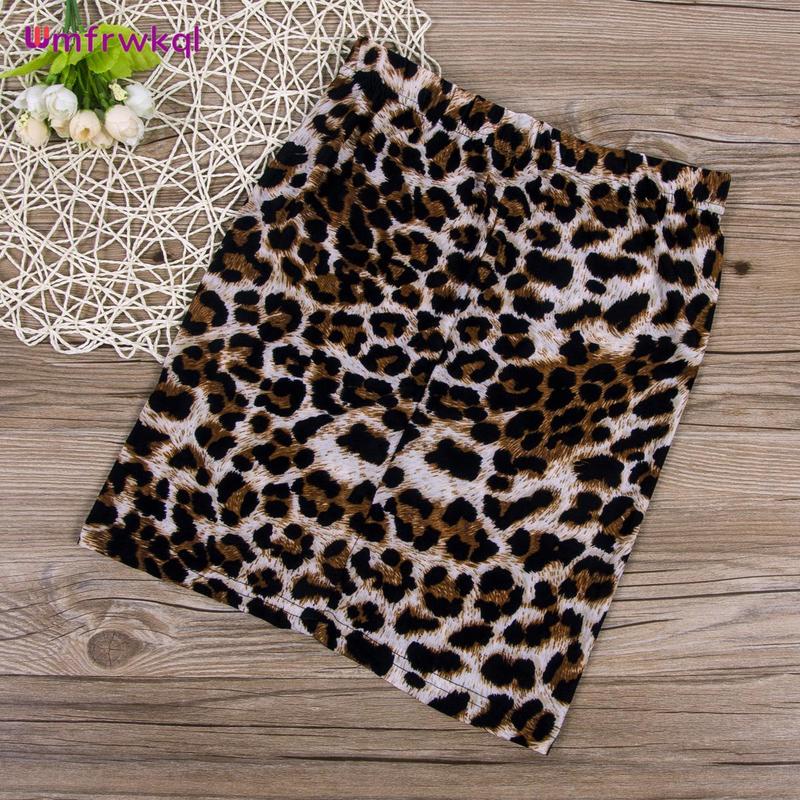 Váy bút chì ôm sát cơ thể gợi cảm cho nữ, Váy ngắn mặc đi tiệc mini cạp cao in họa tiết da báo Quần 6