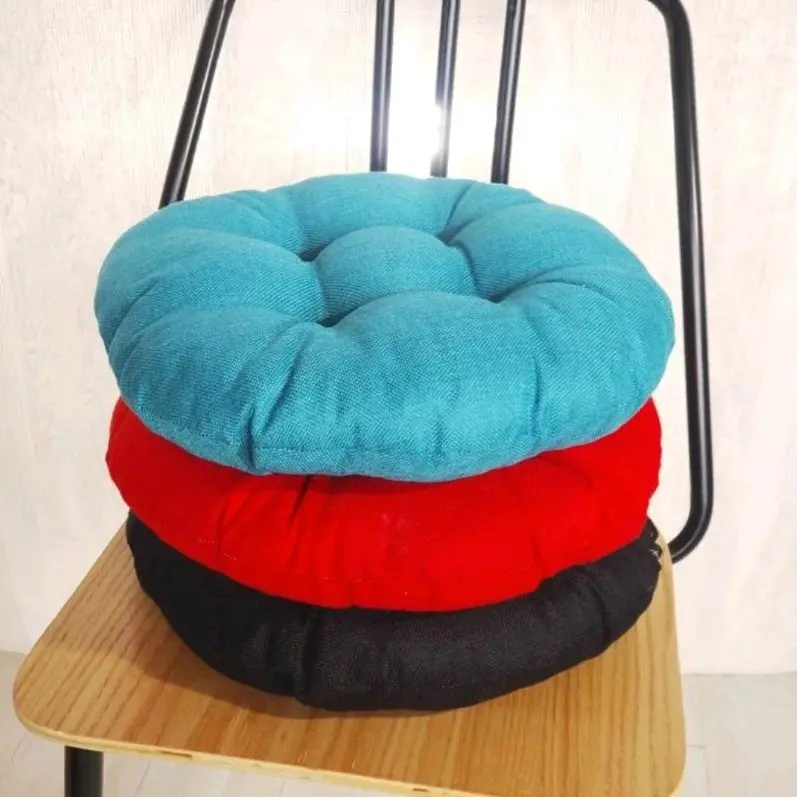 Bantal Bulat Alas Duduk Kursi Bahan Premium Micro Silk Bludru Diameter 40 CM Katun Sofa taplak mewah
