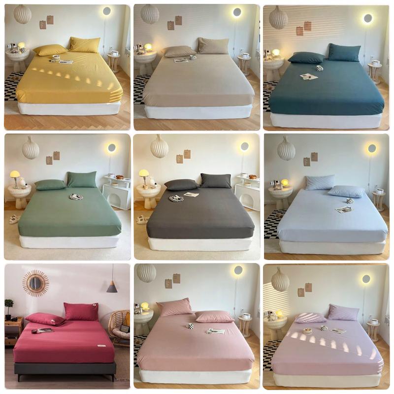 Lẻ Ga Giường Tici (Không Kèm Vỏ Gối Nằm) Drap Giường Thay Thế Cotton Tici Một Màu Trơn - Ga Trải Nệm