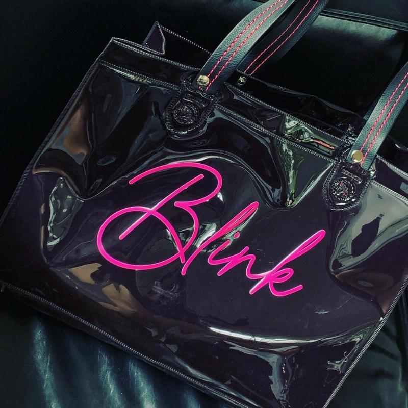  Túi xách nhựa dẻo màu đen hồng trong suốt - Devlin Blink Totebag Nữ 