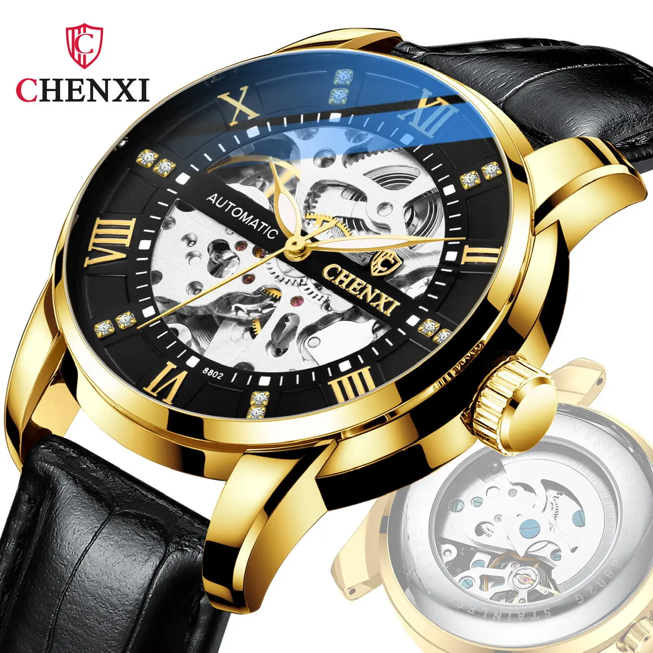 Đồng Hồ Thời Trang Nam ChenXi CX8802 Cao Cấp Sang Trọng, Đồng Hồ Nam Đẹp, Thiết Kế Tinh Sảo Sắc Nét. Đeo Tay Watch
