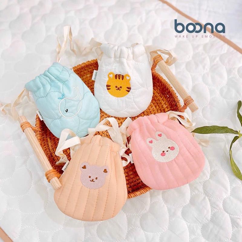 Túi Đựng Tỏi Phong Cách Hàn Mẫu Hoạ Tiết Thêu Gấu Thỏ Boona Cho Bé