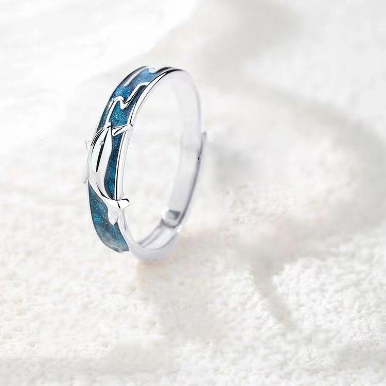Nhẫn Đôi Cá Voi Đĩa Yunmeng, Quà Tặng Tình Yêu Tinh Tế Mới, Độc Đáo Cao Cấp, Nhẫn Cá Voi, 24 Năm 5