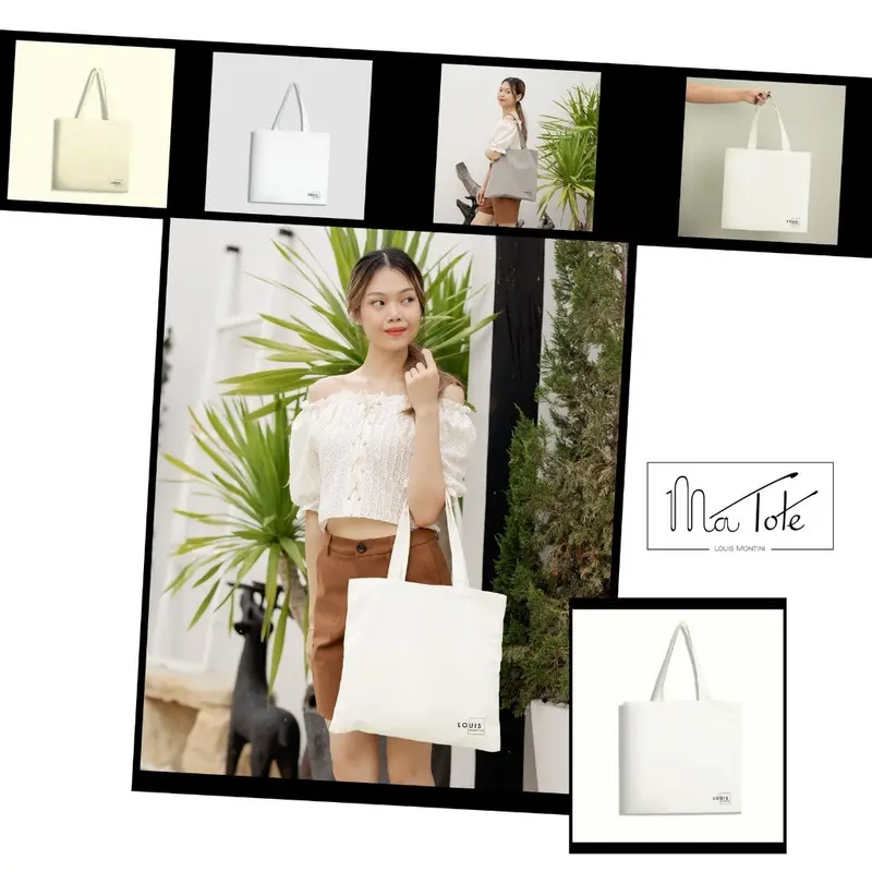Túi tote vải chống nước Louis Montini (ma tote) CVR001 Bag Nhung 5