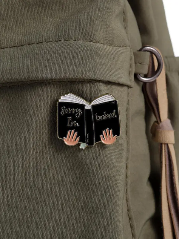 Creative Book Design Brooch, Cute Geometric Book Design Brooch, Fashion Accessories for Women & Men, Creative Gift for Students 7