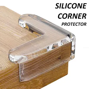 Silikon Pengaman Siku Meja Karet Pelindung Sudut Corner Bumper 1 pc Bayi Material Silicone Dimension 4 x 4 cm untuk Keamanan Bayi Bermain di Area Rumah