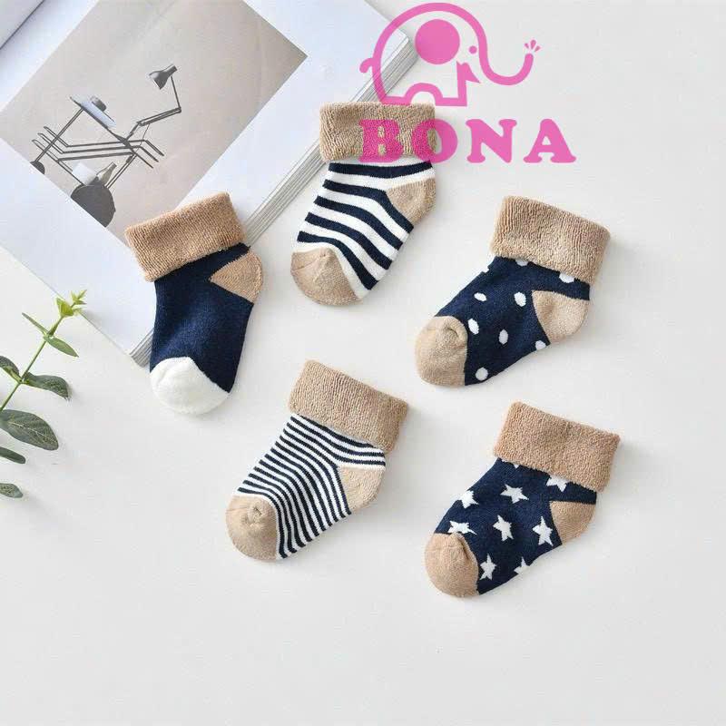 Set tất bông xù 5 đôi dày dặn, ấm áp Cotton