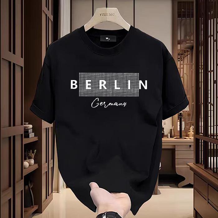 Product Introduction of Áo Thun Cotton Ngắn Tay Mùa Hè, Dành Cho Nam Và Nữ, Xu Hướng Cổ Tròn 2024, In Chữ Mới, Dáng Rộng Vừa Vặn, Thích Hợp Cho Nam Và Nữ, Áo Phông, 2024 Menswear Unisex 6