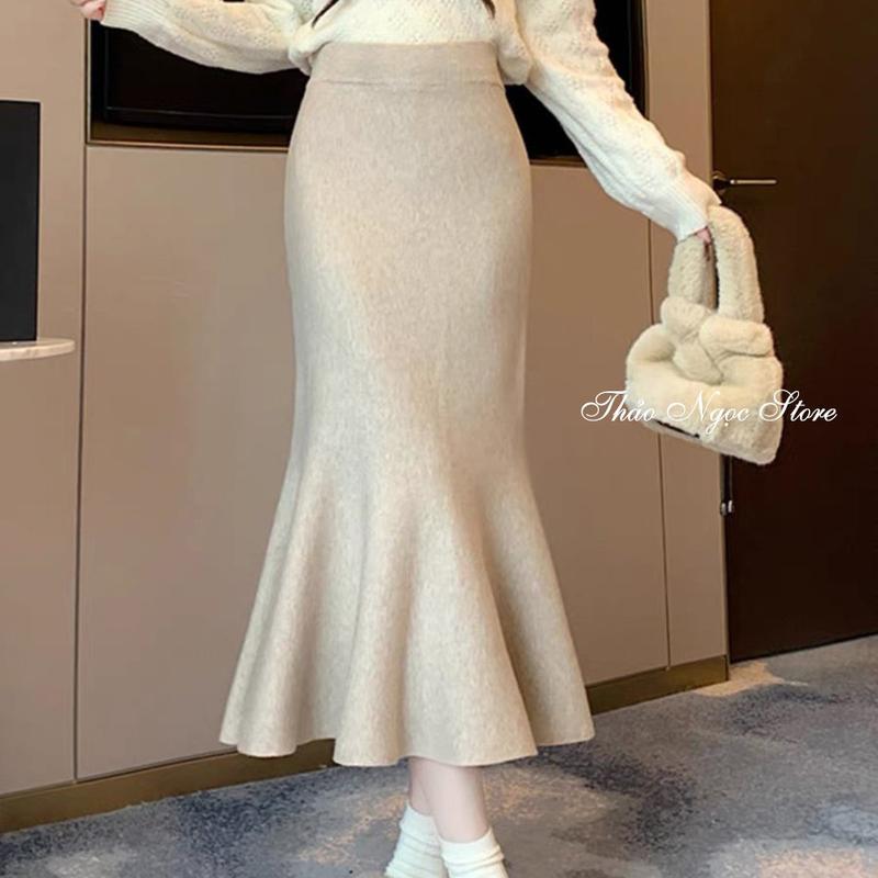 Chân váy len đuôi cá dáng dài! (Thảo Ngọc Store)