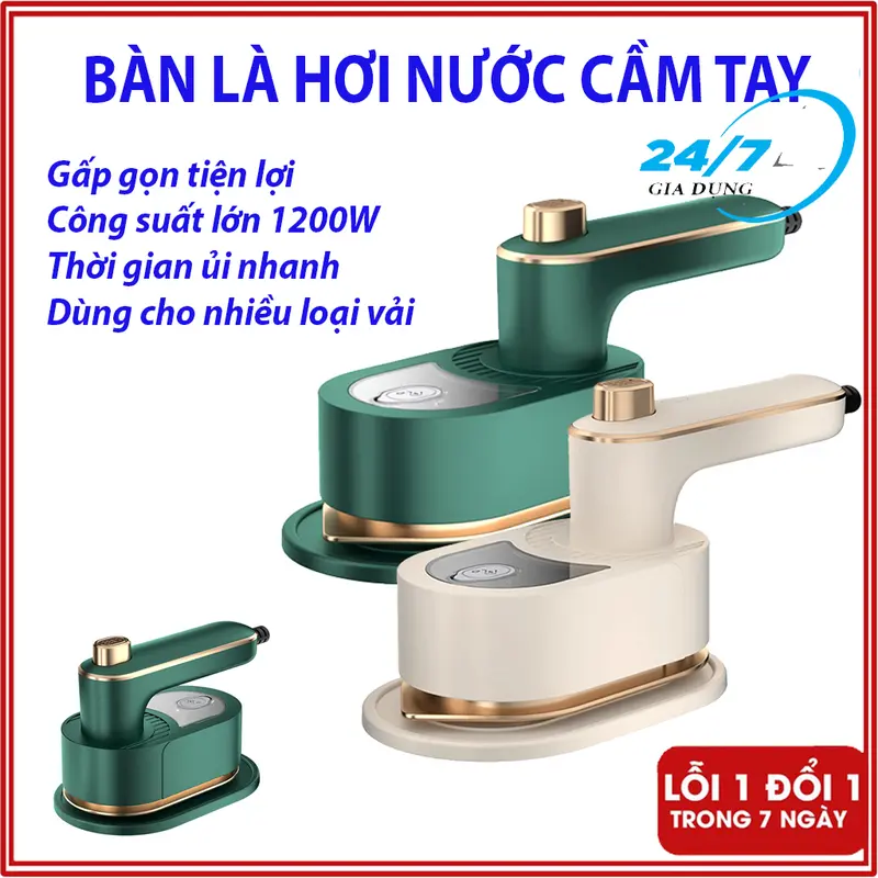 Bàn Ủi Hơi Nước Mini Cầm Tay, Bàn là Hơi Nước Du Lịch Công Suất 33W Nhỏ Gọn Tiện Dụng, Dễ Dàng Gấp Gọn 0