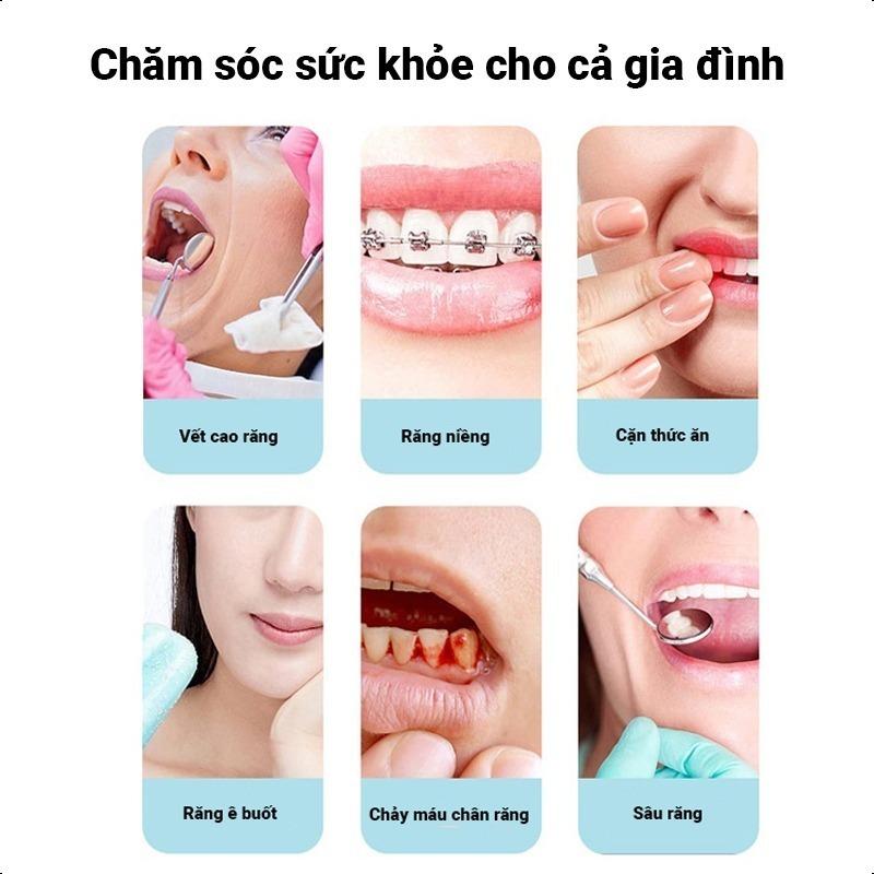 Máy Tăm Nước Cầm Tay Mini Enpuly M6Plus Nâng Cấp  Vệ Sinh Răng Miệng, Làm Sạch Sâu, Loại Bỏ Các Mảng Bám Kẽ Răng Nữ 8