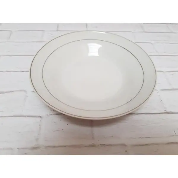 Piring Makan Keramik Polos List Emas 9 inch Kitchenware 3