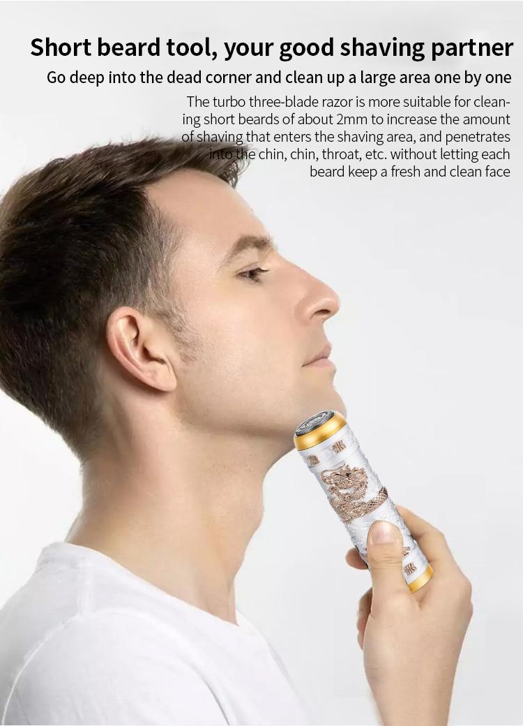 Product Introduction of men's mini razor 【24 hours shipping】portable wet and dry USB rechargeable shaving machine travel business travel cordless razor men's facial that razor barber beard trimmer Misai razor Safe Precise Quick Safe Quick Precise Quick Safe Precise Comfort 0