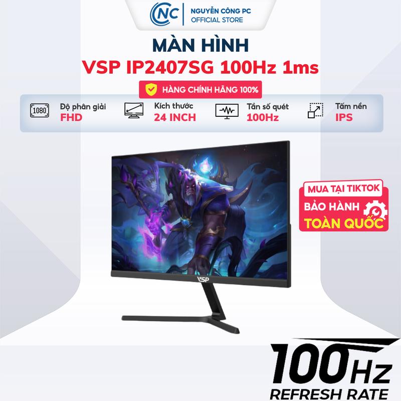 Màn hình VSP IP2407SG kích thước 24in độ phân giải FHD tấm nền IPS tần số 100Hz phản hồi 1ms- Hàng chính hãng Bảo hành 36 Tháng