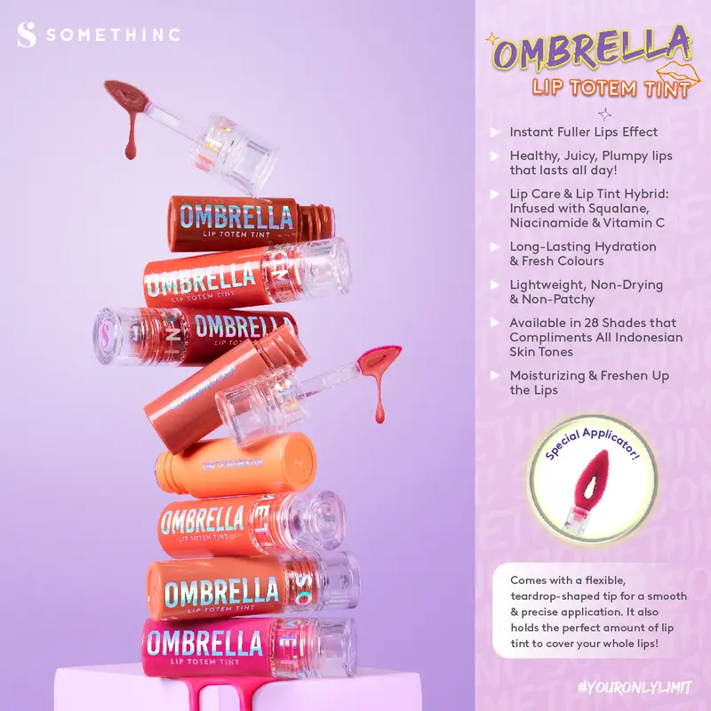 SOMETHINC Ombrella Lip Totem Tint - Lip Tint Bibir Plumpy Juicy Sehat 1