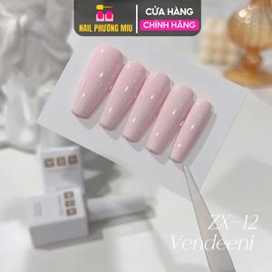 Sơn Gel Màu Hồng Phấn VENDEENI ZX-12 Làm Nail Siêu Xinh, Đậm Mướt, Lên Màu Chuẩn, Bền Màu Móng Bóng Nữ Women