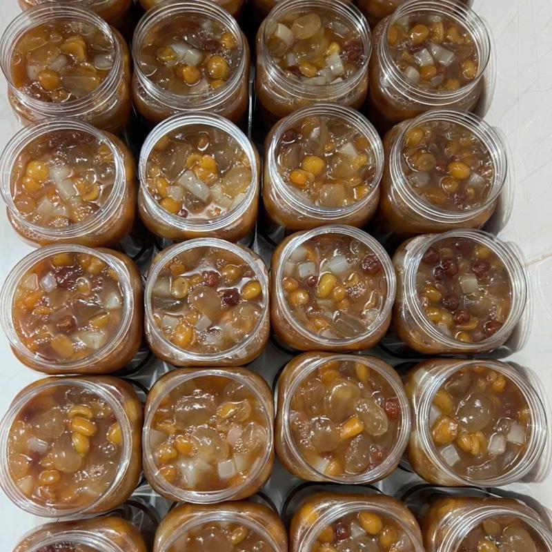  Combo 2 hủ 2 kí Đá me hạt dẻo mix hạt đác + chùm ruột + thạch dừa 