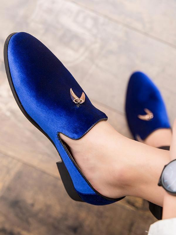 Men's Minimalist Temperament Velvet Loafers, Trendy Pointed Toe Slip-on Loafers, Fashionable Shoes for Daily Wear 8